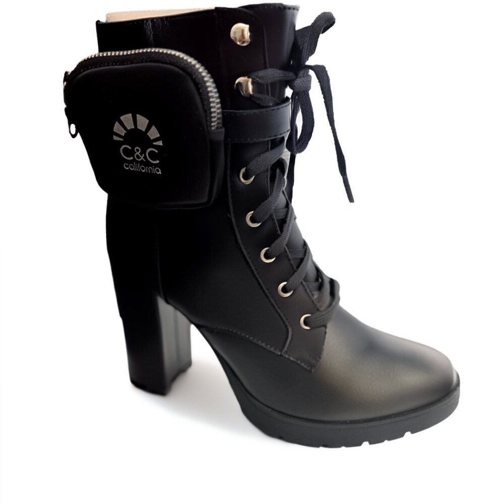 C & C California Womens CC-Nixon Round Toe Ankle Boots Black Size 9